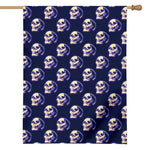 Trippy Skull Pattern Print House Flag