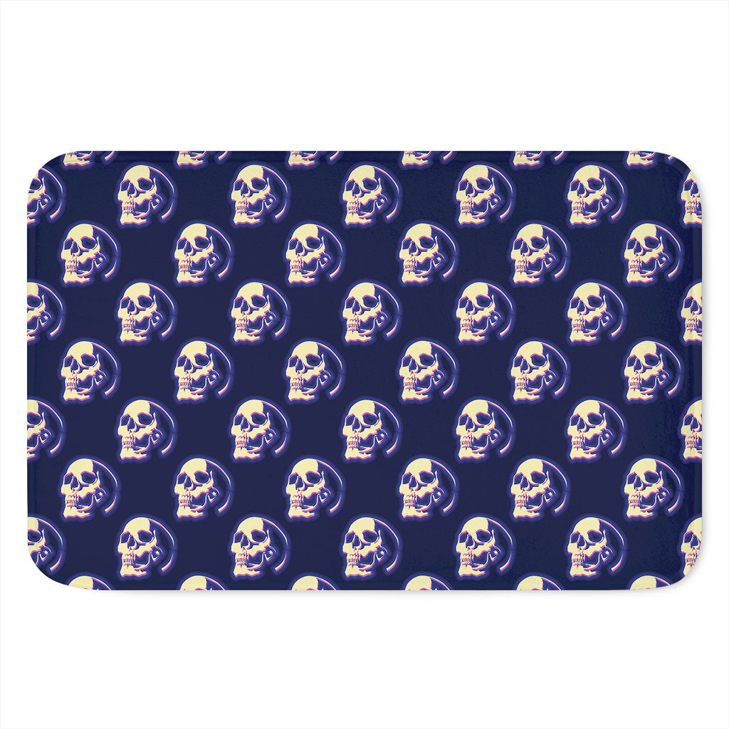 Trippy Skull Pattern Print Indoor Door Mat