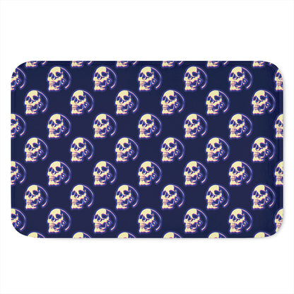 Trippy Skull Pattern Print Indoor Door Mat