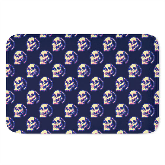 Trippy Skull Pattern Print Indoor Door Mat