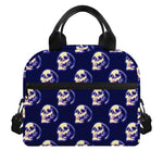 Trippy Skull Pattern Print Insulated Lunch Bag