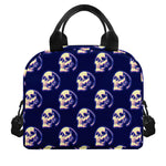 Trippy Skull Pattern Print Insulated Lunch Bag