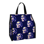 Trippy Skull Pattern Print Insulated Lunch Tote