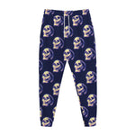 Trippy Skull Pattern Print Jogger Pants