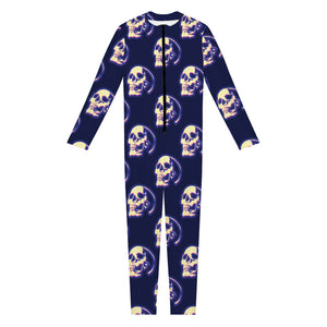 Trippy Skull Pattern Print Jumpsuit