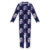 Trippy Skull Pattern Print Jumpsuit