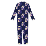 Trippy Skull Pattern Print Jumpsuit