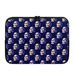 Trippy Skull Pattern Print Laptop Sleeve
