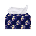 Trippy Skull Pattern Print Leather Tissue Box Cover