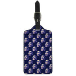 Trippy Skull Pattern Print Luggage Tag