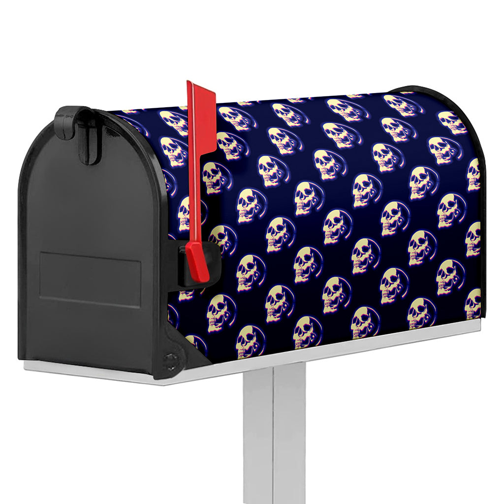 Trippy Skull Pattern Print Mailbox Cover