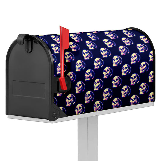 Trippy Skull Pattern Print Mailbox Cover
