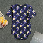 Trippy Skull Pattern Print Men's Bodysuit