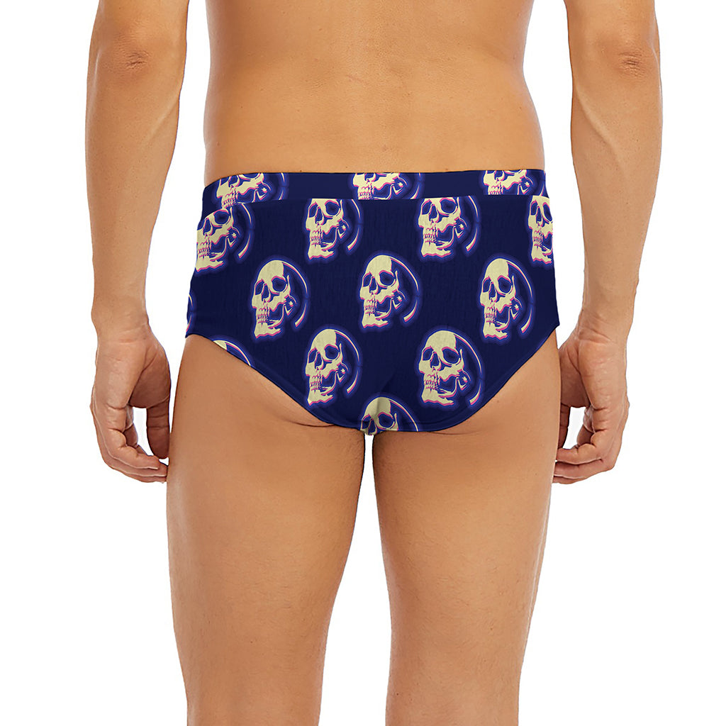 Trippy Skull Pattern Print Men's Briefs