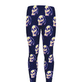 Trippy Skull Pattern Print Men's Leggings