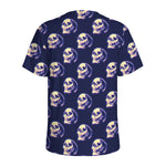 Trippy Skull Pattern Print Men's Sports T-Shirt