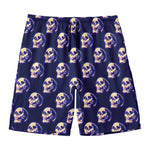 Trippy Skull Pattern Print Men's Swim Trunks