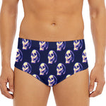 Trippy Skull Pattern Print Men's Triangle Swim Briefs
