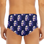 Trippy Skull Pattern Print Men's Triangle Swim Briefs