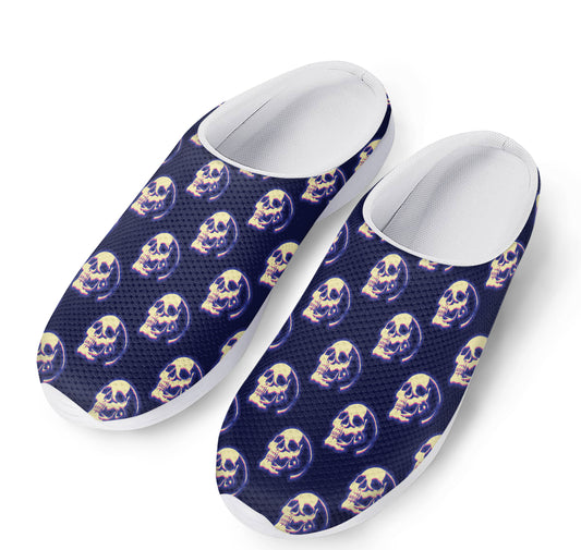Trippy Skull Pattern Print Mesh Casual Shoes