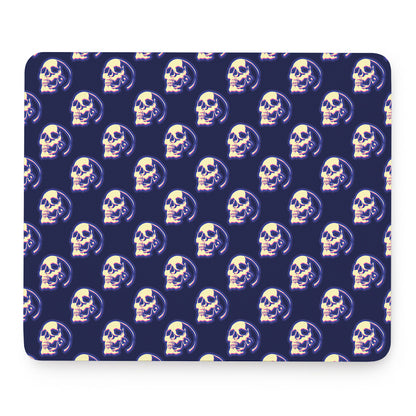 Trippy Skull Pattern Print Mouse Pad
