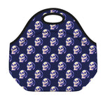 Trippy Skull Pattern Print Neoprene Lunch Bag