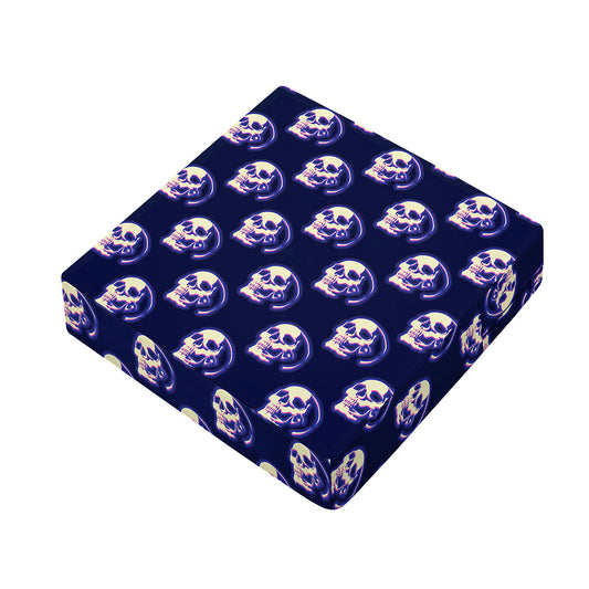 Trippy Skull Pattern Print Outdoor Seat Cushion Cover