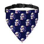 Trippy Skull Pattern Print Over The Collar Dog Bandana