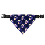 Trippy Skull Pattern Print Over The Collar Dog Bandana