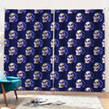 Trippy Skull Pattern Print Pencil Pleat Curtains