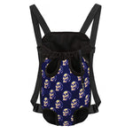 Trippy Skull Pattern Print Pet Carrier Backpack