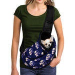 Trippy Skull Pattern Print Pet Sling Carrier