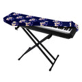 Trippy Skull Pattern Print Piano Keyboard Cover