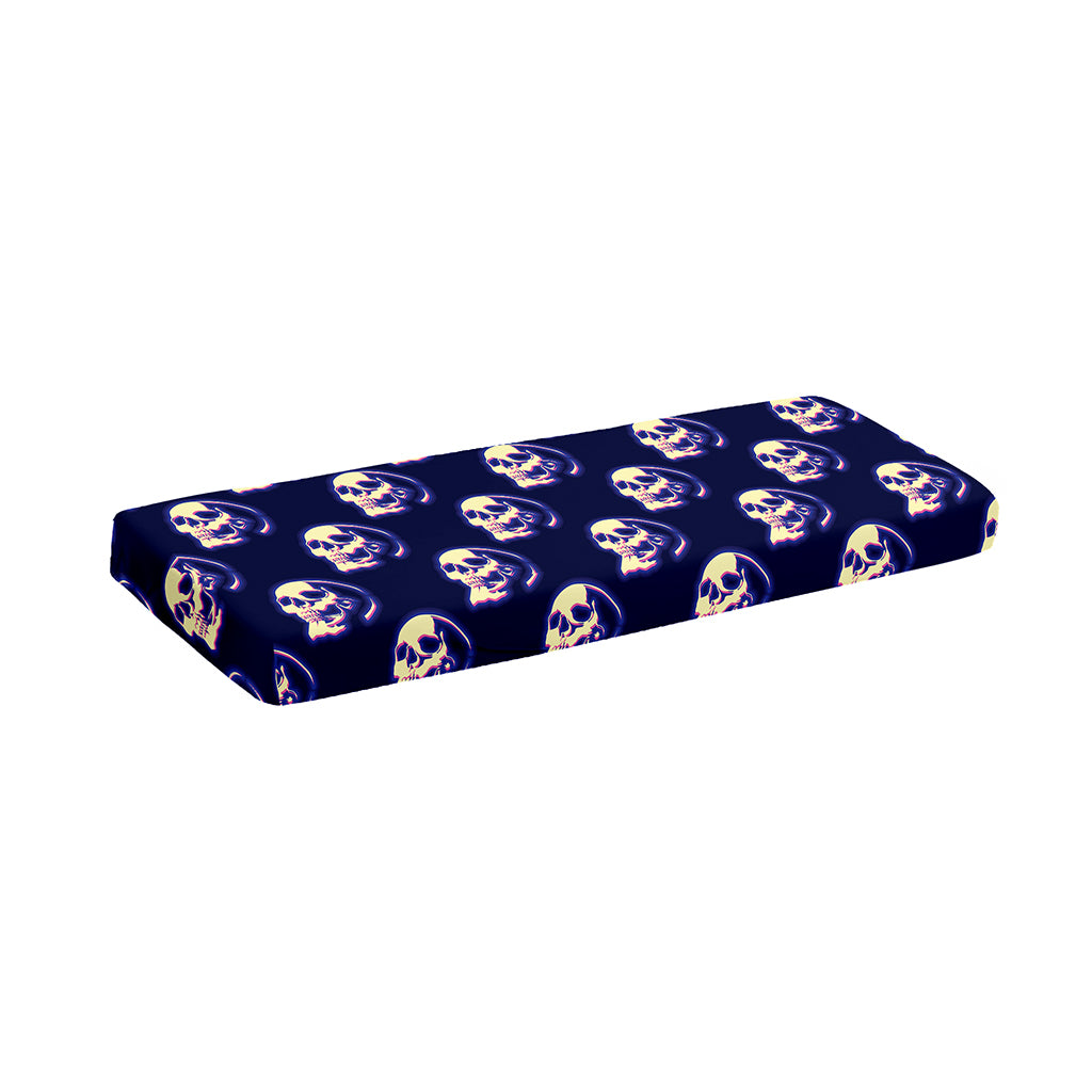 Trippy Skull Pattern Print Piano Keyboard Cover