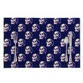 Trippy Skull Pattern Print Placemat