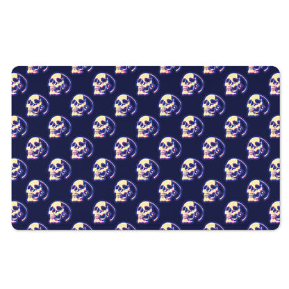 Trippy Skull Pattern Print Polyester Doormat