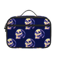 Trippy Skull Pattern Print Portable Lunch Bag