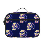 Trippy Skull Pattern Print Portable Lunch Bag