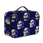 Trippy Skull Pattern Print Portable Lunch Bag