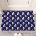 Trippy Skull Pattern Print Rubber Doormat