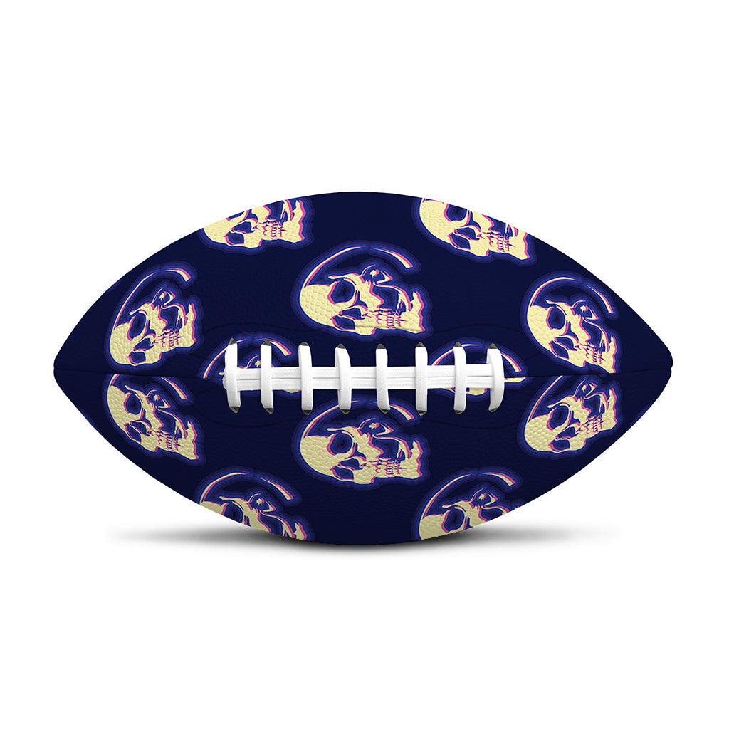 Trippy Skull Pattern Print Rugby Ball