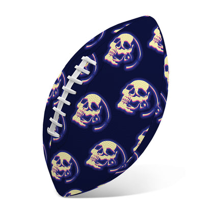 Trippy Skull Pattern Print Rugby Ball