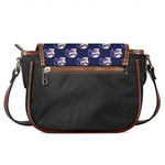 Trippy Skull Pattern Print Saddle Bag