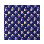 Trippy Skull Pattern Print Silk Bandana