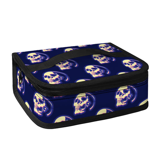 Trippy Skull Pattern Print Small Lunch Bag