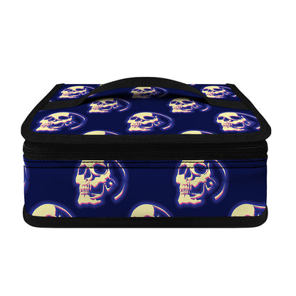 Trippy Skull Pattern Print Small Lunch Bag
