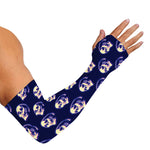 Trippy Skull Pattern Print Sun Protection Arm Sleeves