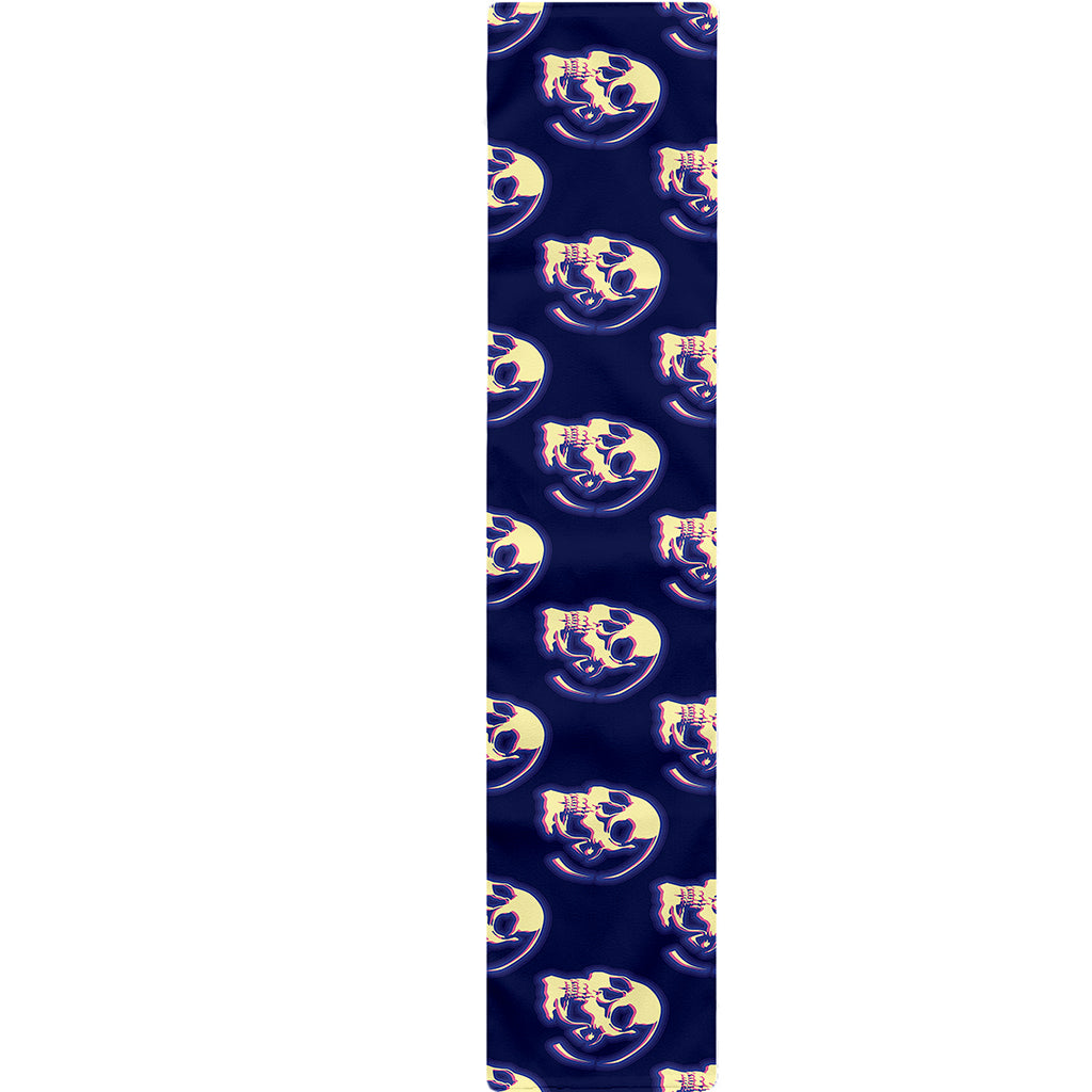 Trippy Skull Pattern Print Table Runner