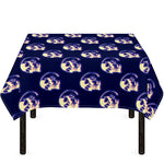 Trippy Skull Pattern Print Tablecloth