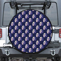 Trippy Skull Pattern Print Tire Cover